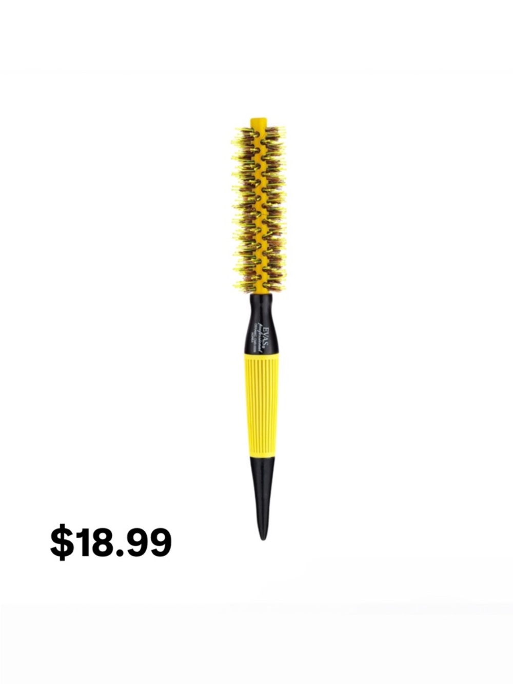 Evas  professional boar bristle Yellow Round Vent Brush with Pointed Tail